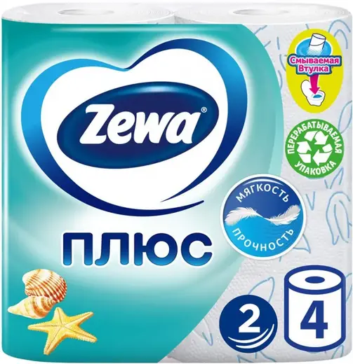Zewa Плюс Океан бумага туалетная (4 рулона в упаковке)