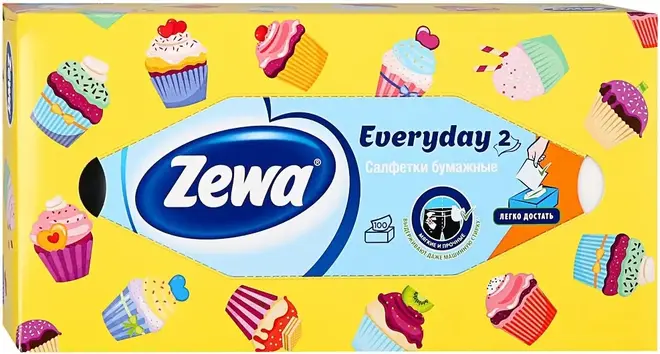 Zewa Everyday салфетки бумажные (100 салфеток в пачке)