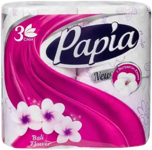 Papia Secret Garden бумага туалетная (4 рулона в упаковке)