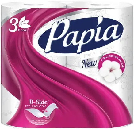 Papia бумага туалетная (4 рулона в упаковке)