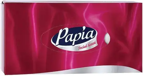 Papia салфетки бумажные для лица (100 салфеток в пачке)