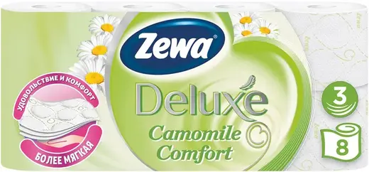 Zewa Deluxe Camomile Comfort бумага туалетная (8 рулонов в упаковке)