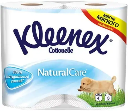 Kleenex Natural Care бумага туалетная (4 рулона в упаковке)