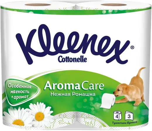 Kleenex Aroma Care Нежная Ромашка бумага туалетная (4 рулона в упаковке)