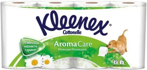Kleenex Aroma Care Нежная Ромашка бумага туалетная (8 рулонов в упаковке)