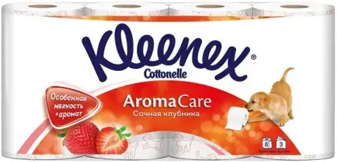 Kleenex Aroma Care Сочная Клубника бумага туалетная (8 рулонов в упаковке)