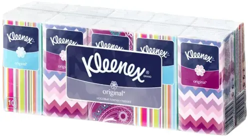 Kleenex Original платочки носовые (10 пачек * 10 платочков в пачке)