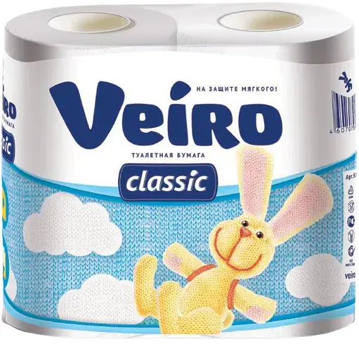 Veiro Classic бумага туалетная (4 рулона в упаковке)