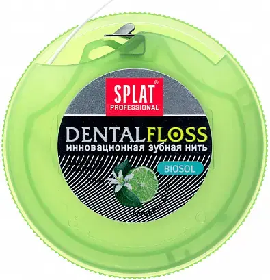 Сплат Professional Dental Floss Biosol Bergamot & Lime зубная нить объемная вощеная инновационная (30 м)