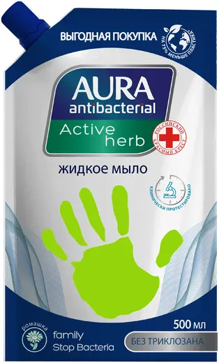 Aura Antibacterial Ромашка мыло жидкое увлажняющее (500 мл)
