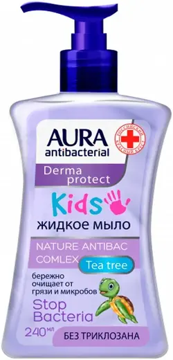 Aura Antibacterial Derma Protect Kids Tea Tree мыло жидкое антибактериальное (240 мл)