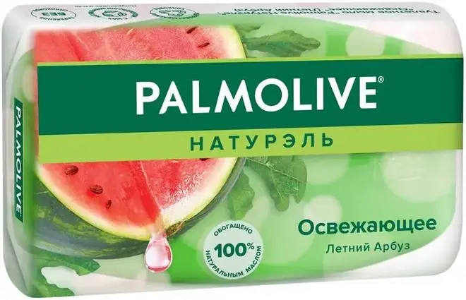 Палмолив Натурэль Летний Арбуз мыло туалетное освежающее (100 г)