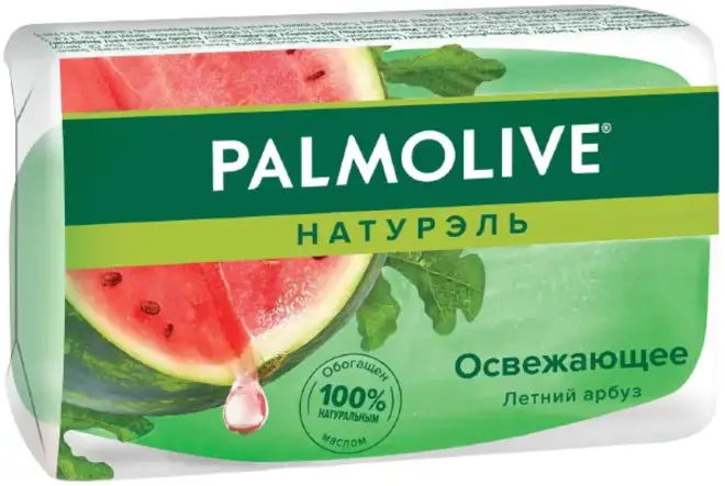 Палмолив Натурэль Летний Арбуз мыло туалетное освежающее (100 г)