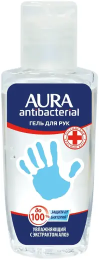 Aura Antibacterial Увлажняющий с Экстрактом Алоэ гель для рук с антибактериальным эффектом (50 мл)