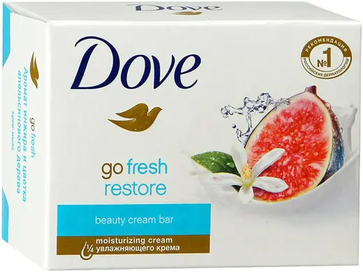 Dove Go Fresh Restore Аромат Инжира и Цветка Апельсинового Дерева крем-мыло (135 г)