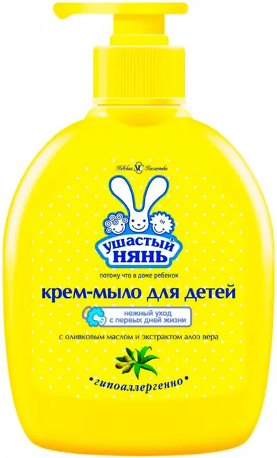 Ушастый Нянь с Оливковым Маслом и Экстрактом Алоэ Вера крем-мыло (300 мл)