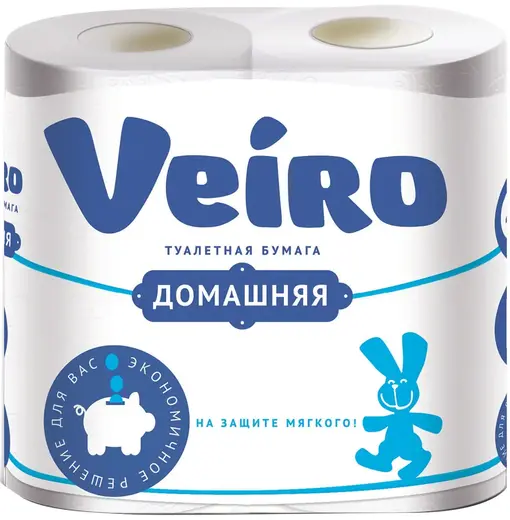 Veiro Домашняя бумага туалетная (4 рулона в упаковке)