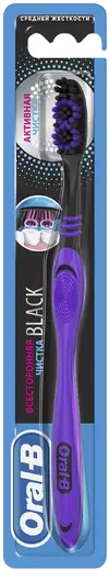 Oral-B Black Всесторонняя Чистка зубная щетка (1 щетка в блистере)