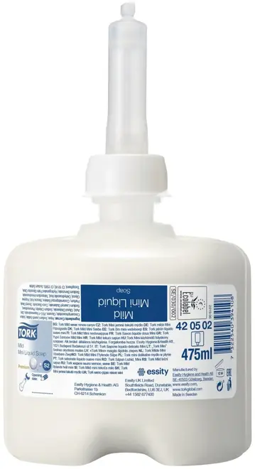 Tork Premium S2 Mild Liquid Soap мыло жидкое мягкое косметическое мини (475 мл)