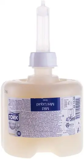 Tork Premium S2 Mild Liquid Soap мыло жидкое мягкое косметическое мини (475 мл)