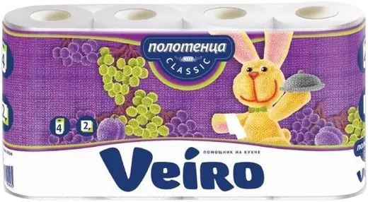 Veiro Classic полотенца бумажные (12.5 м) 4 рулона в упаковке