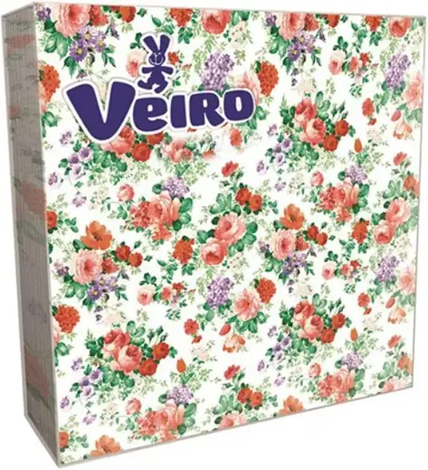 Veiro салфетки бумажные с рисунком (20 салфеток в пачке) цветы-винтаж