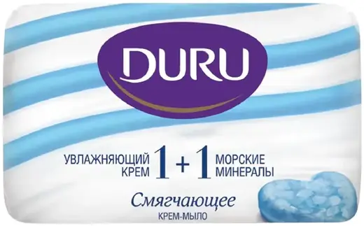 Duru 1+1 Увлажняющий Крем и Морские Минералы мыло туалетное смягчающее (80 г) 6 кусков 0.08