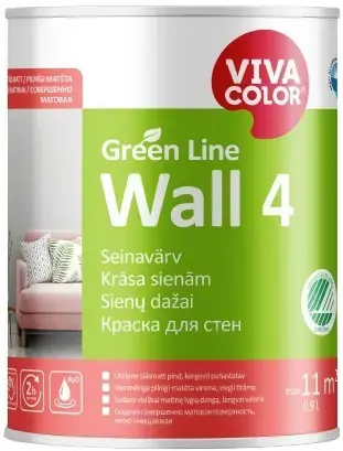 Vivacolor Green Line Wall 4 краска для стен (900 мл) белая