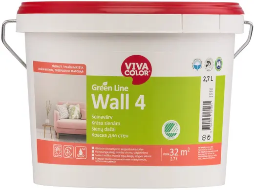 Vivacolor Green Line Wall 4 краска для стен (2.7 л) бесцветная