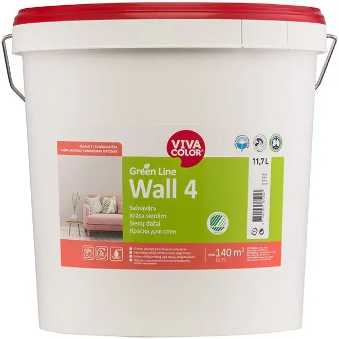 Vivacolor Green Line Wall 4 краска для стен (11.7 л) бесцветная