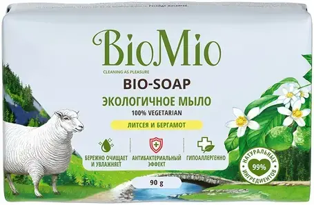 Biomio Bio-Soap Литсея и Бергамот мыло экологичное (90 г)