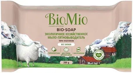 Biomio Bio-Soap без Запаха мыло-пятновыводитель экологичное хозяйственное (200 г)
