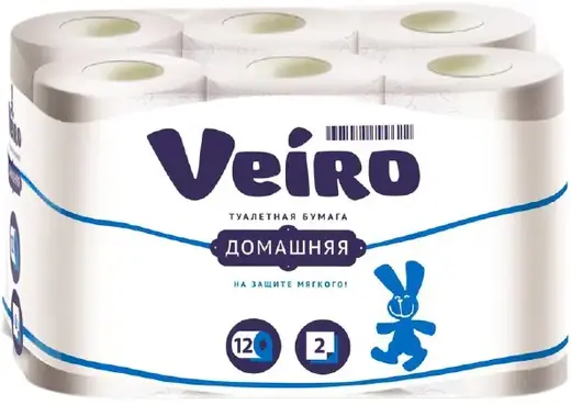 Veiro Домашняя бумага туалетная (12 рулонов в упаковке)