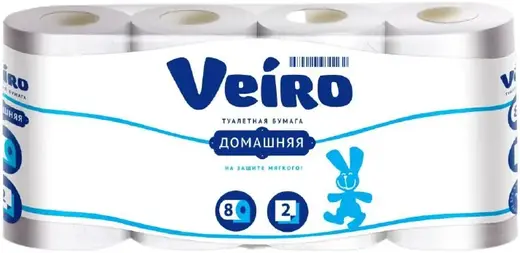 Veiro Домашняя бумага туалетная (8 рулонов в упаковке)