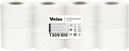 Veiro Professional Premium бумага туалетная в средних рулонах (8 рулонов в упаковке) 3 слоя (20 м)