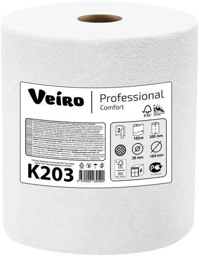 Veiro Professional Comfort полотенца бумажные в рулонах (12.5 м) 107 мм белые