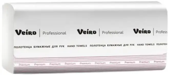 Veiro Professional Premium полотенца бумажные для рук Z-сложение (21 пачка * 200 полотенец)
