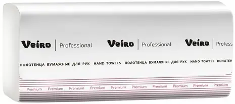 Veiro Professional Premium полотенца бумажные для рук Z-сложение растворимые в воде (21 пачка * 200 полотенец)