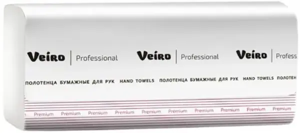 Veiro Professional Premium полотенца бумажные для рук Z-сложение растворимые в воде (21 пачка * 200 полотенец)