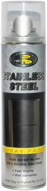 Bosny Stainless Steel спрей-краска акриловая (300 мл) нержавеющая сталь
