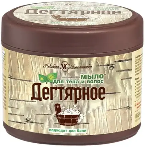 Невская Косметика Дегтярное мыло для тела и волос (300 мл)
