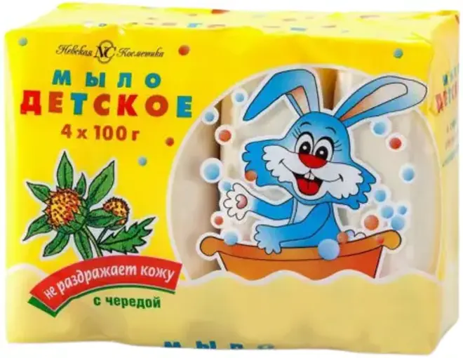 Невская Косметика Детское с Чередой мыло туалетное (1 блок)