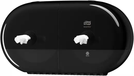 Tork Smart One Elevation T9 двойной диспенсер для туалетной бумаги в мини-рулонах черный