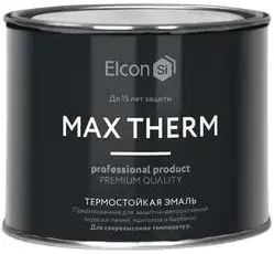 Elcon Max Therm термостойкая эмаль (400 г) черная (термостойкость 1000 °C)