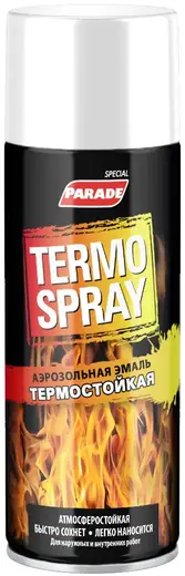 Parade Termo Spray аэрозольная эмаль термостойкая (520 мл) белая