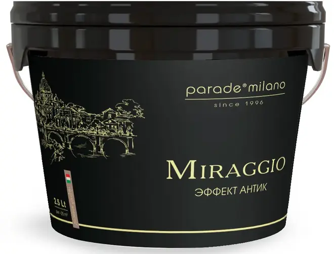 Parade Milano Miraggio декоративное покрытие с эффектом антик (2.5 л) белое