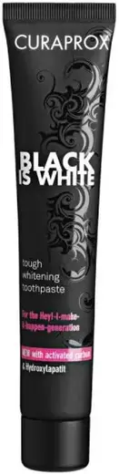 Curaprox Black is White паста зубная отбеливающая со вкусом лайма (90 мл)