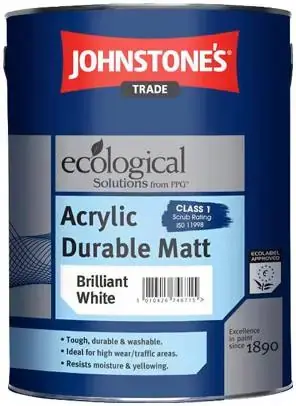 Johnstones Acrylic Durable Matt акриловая краска интерьерная (2.5 л) белая