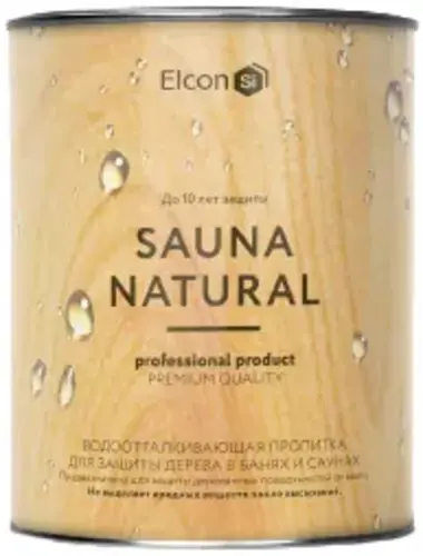 Elcon Sauna Natural силиконовая пропитка для бань и саун (900 мл) молочная
