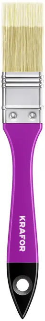 Крафор кисть плоская искусственная щетина с пластиковой ручкой (25 мм)